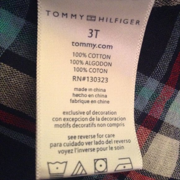 Tommy Hilfiger Girls' Plaid L/S shirt, Size 3T - Picture 9 of 9